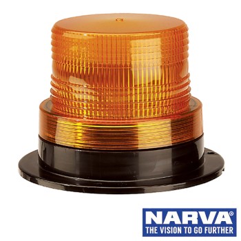 NARVA LED Guardian Quad Flash Strobe/Rotator Light, Flange Base - Amber